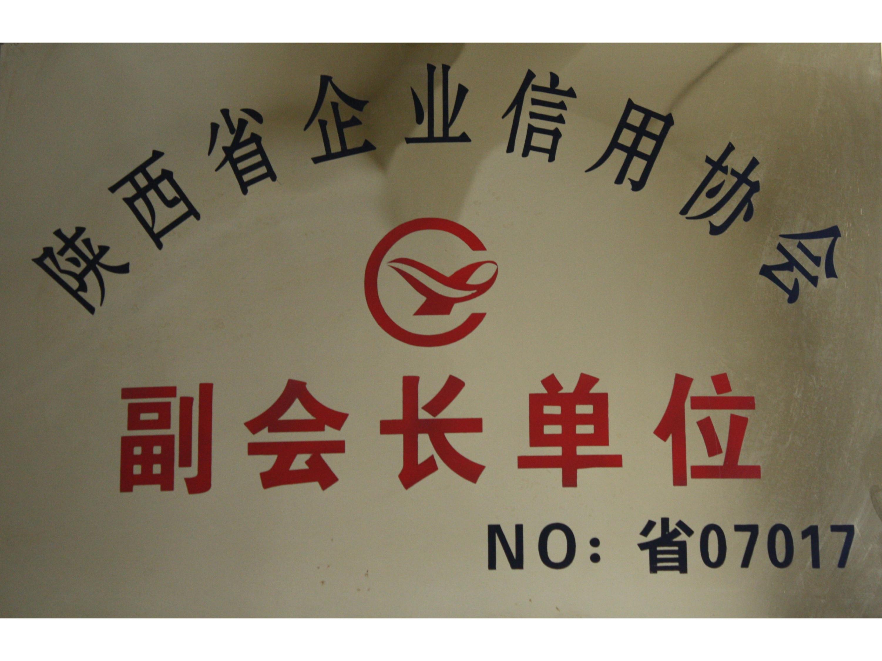 陕西省企业信用协会副会长单位